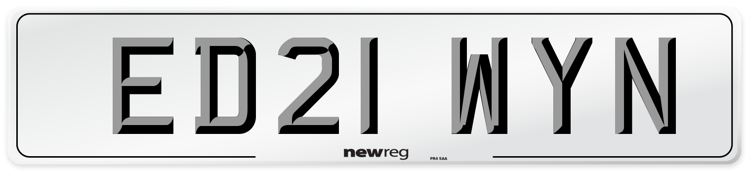 ED21 WYN Number Plate from New Reg